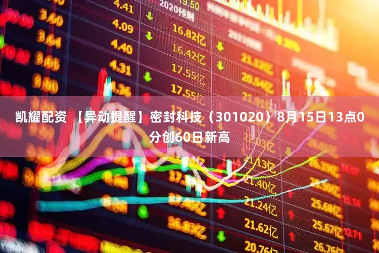 凯耀配资 【异动提醒】密封科技（301020）8月15日13点0分创60日新高